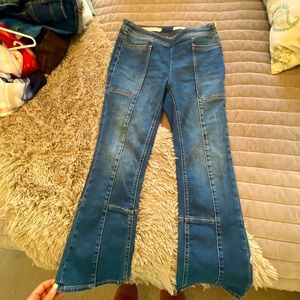 Free people flare/boot cut blue jeans